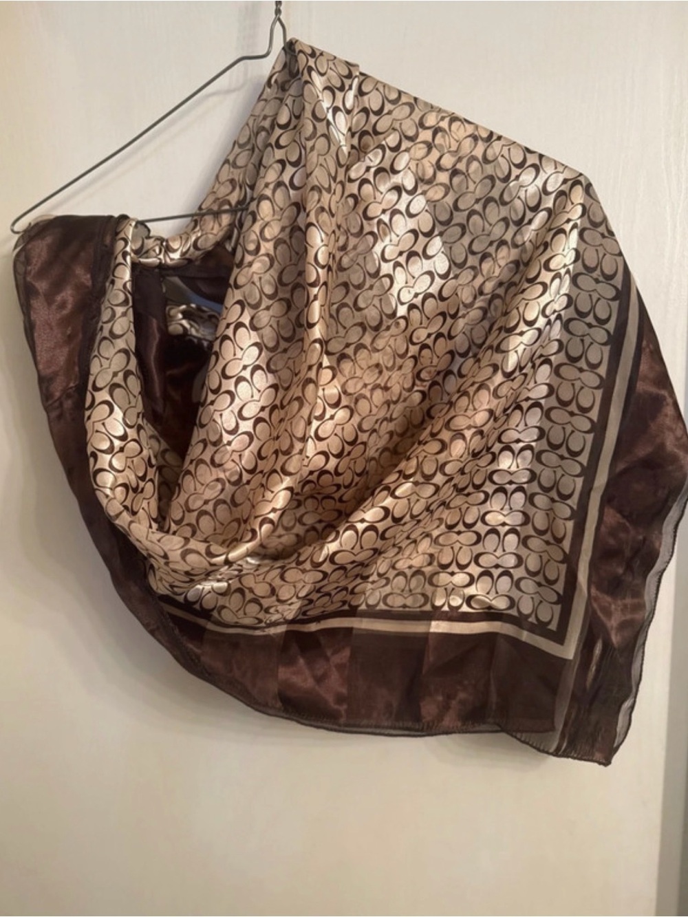 Chocolate and Gold Coach Scarf